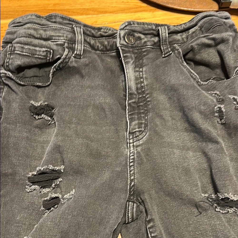 KANCAN SZ 30 Kurvy Distressed black Women's Jeans